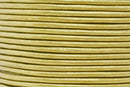 3mm Metallic Gold Leather Cord - Round - Premium Quality - Indian Leather - Wrap Bracelet Making Findings - Lead Free - Necklace Making