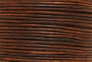 1.5mm Distressed Brown Leather Cord - Round