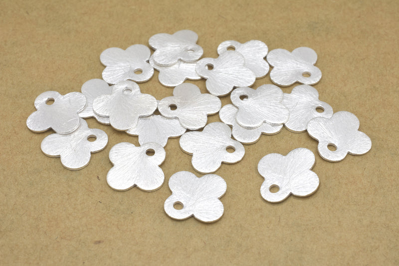 Silver Brushed Dangle Stamping Blanks Charms For Jewelry Makings 