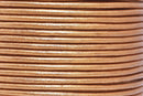 3mm Metallic Copper Leather Cord - Round - Premium Quality - Indian Leather - Wrap Bracelet Making Findings - Lead Free - Necklace Making