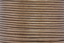 3mm Metallic Bronze Leather Cord - Round - Premium Quality - Indian Leather - Wrap Bracelet Making Findings - Lead Free - Necklace Making