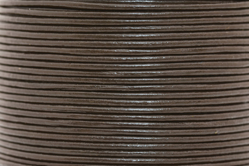 1.5mm Dark Brown Leather Cord - Round