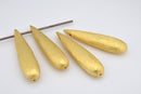 Gold Plated Tear Drop Spacer Beads - 37mm