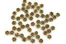 5mm Antique Gold Plated Daisy Heishi Spacer Beads