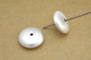 Silver Brushed Saucer Beads For Jewelry Makings 