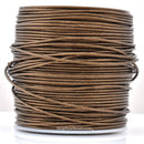 Metallic Bronze Leather Cord Round