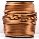Metallic Copper Leather Cord Round For DIY Jewelry 