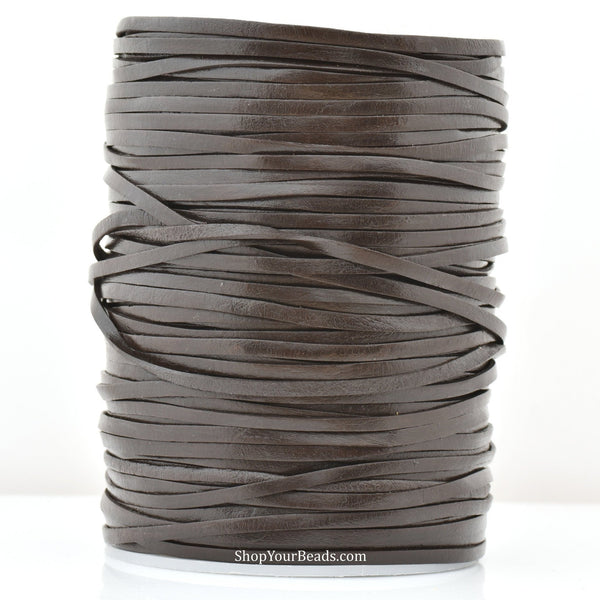 Dark Brown Leather Cord Round For DIY Jewelry 