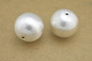 Silver Round Brushed Ball Beads For Jewelry Makings 