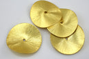 Gold Brushed  Spacers Wavy Heishi Disc Beads For Jewelry Makings