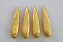Gold Plated Tear Drop Spacer Beads - 37mm
