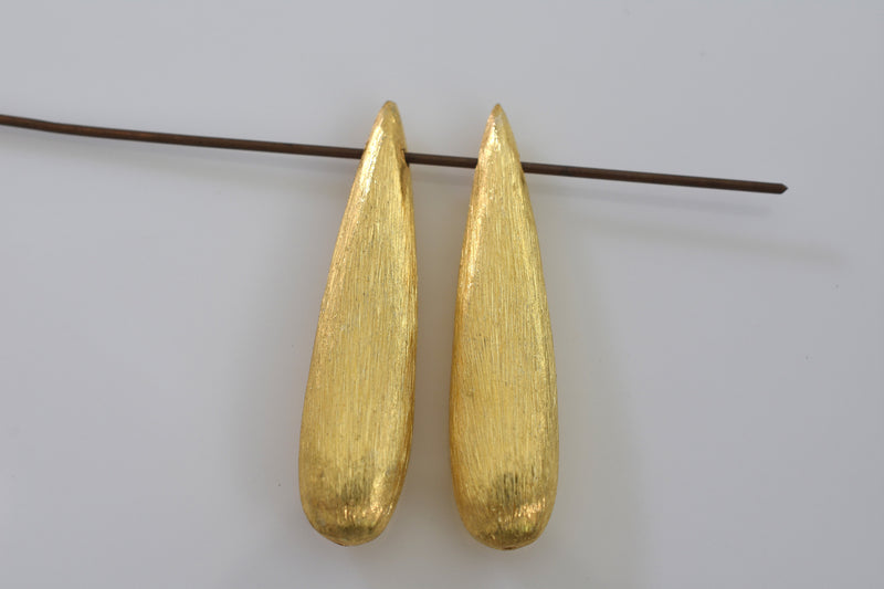 Gold Plated Tear Drop Spacer Beads - 37mm