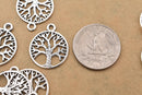 Antique Silver Plated Tree of Life Nature Charms