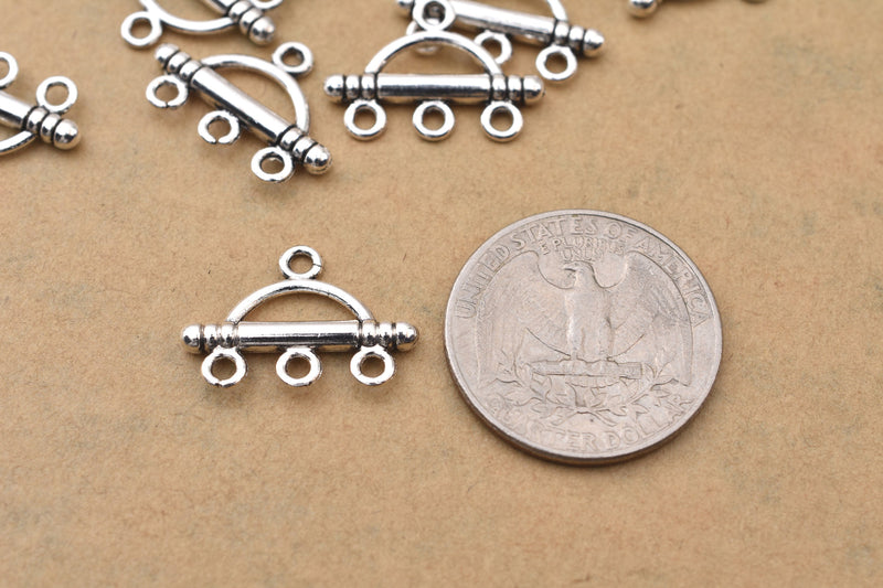 Antique Silver Plated Connector Charm Links