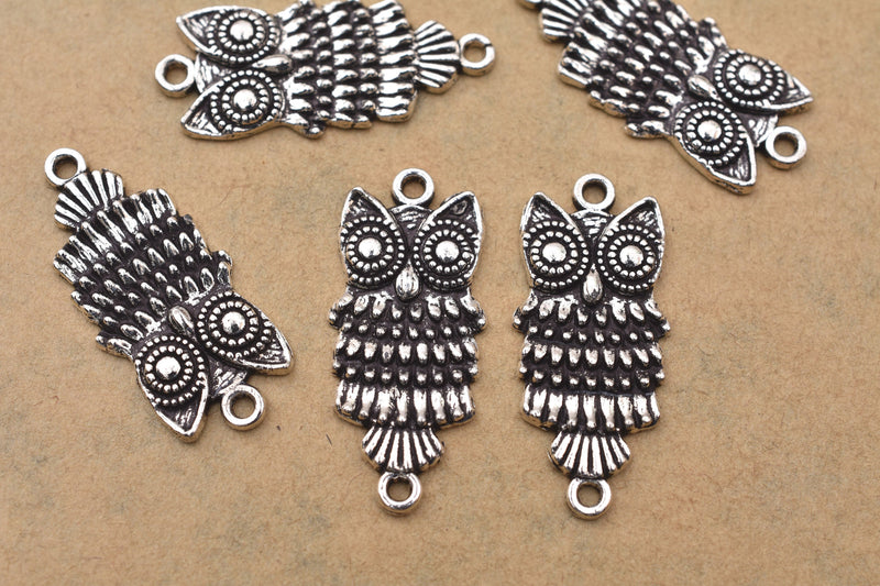 Antique Silver Owl Pendant Charms For Jewelry Makings 