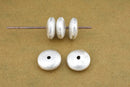 Silver Brushed Saucer Beads For Jewelry Makings 