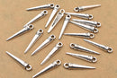 Antique Silver Plated Spike Charms - 20mm