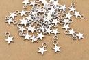Silver Star Pendant Charms For Jewelry Makings