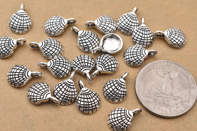 Antique Silver Plated Sea Shell Charms