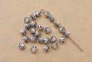Silver Antique Rose Flower Beads Spacers For Jewelry Makings 