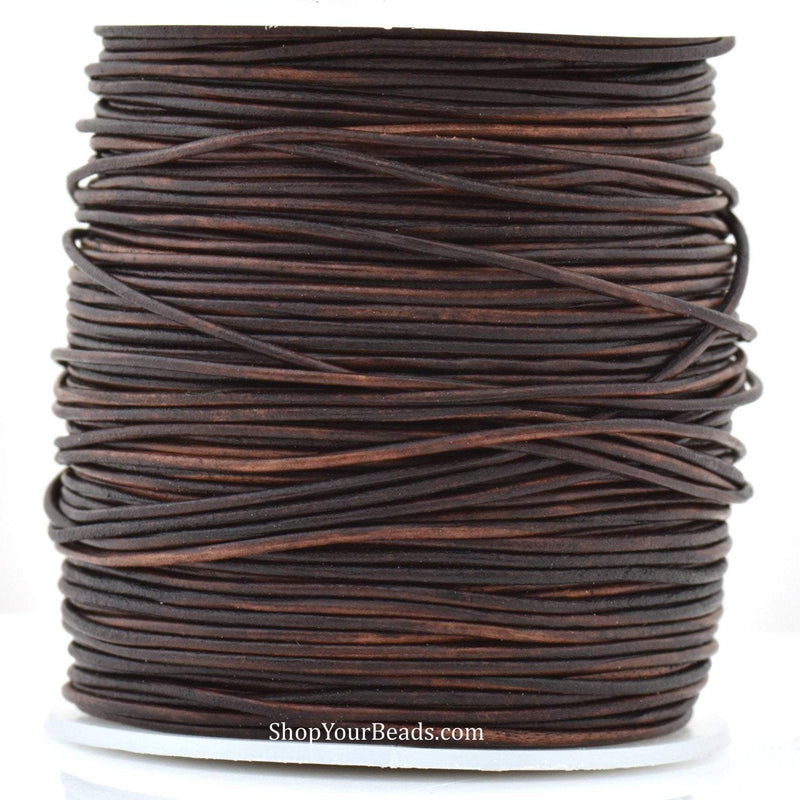 Distressed Brown Leather Cord For DIY Jewelry