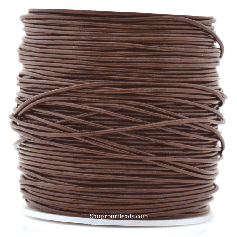Natural Tan Brown Leather Cord Round For DIY Jewelry