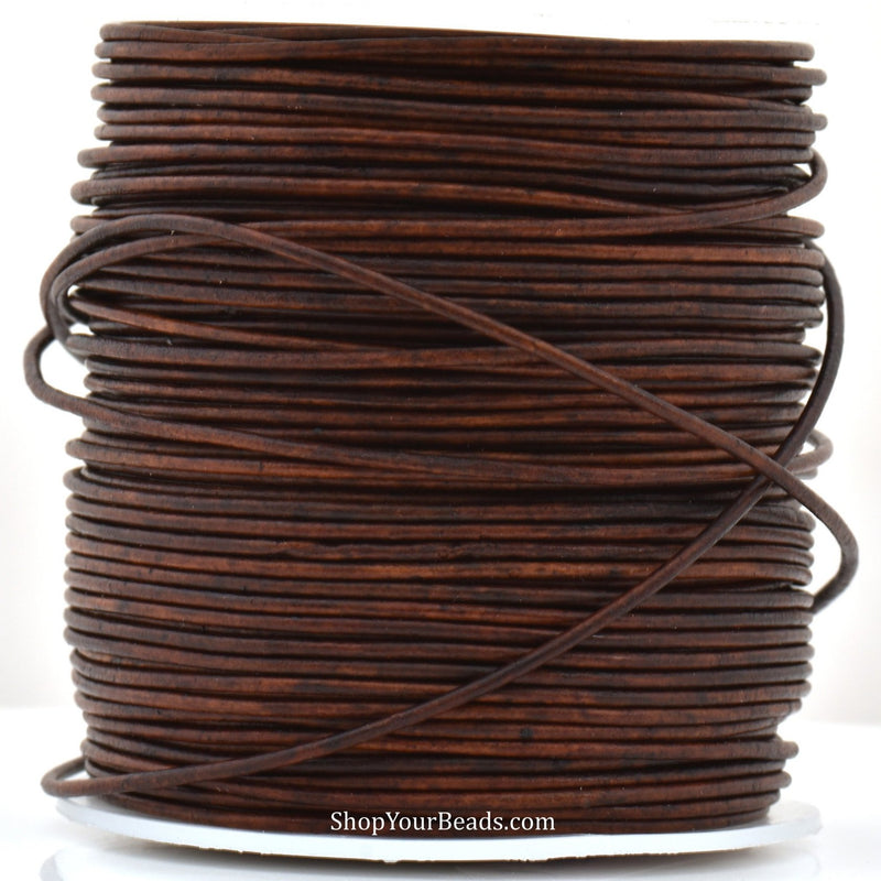 Light Brown Leather Cord Round