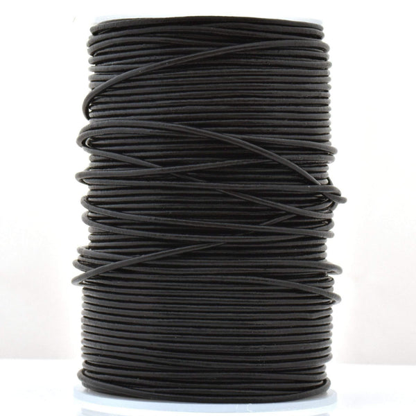 Natural Black Leather Cord Round Fr Jewelry Makings 