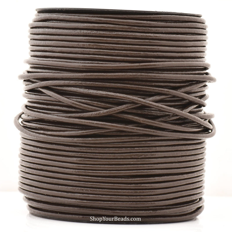 Dark Brown Leather Cord Round For DIY Jewelry 