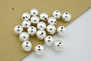 Silver Round Shiny Ball Beads For Jewelry Makings 