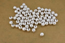Silver Round Shiny Ball Beads For Jewelry Makings 