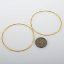 Gold Plated Connector Ring Links - 60 mm