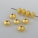 Gold Brushed Bicone Saucer Beads For Jewelry Makings 