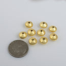 Gold Plated 10mm Bi-cone Saucer Saucer Beads