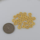 8mm Gold Plated Daisy Heishi Spacer Beads