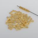 Gold Plated Heishi Flower Flat Disc Spacer Beads - 4mm