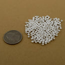 Silver Plated 3mm Corrugated Ball Spacer Beads