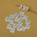 Silver Plated Heishi Flat Disc Spacer Beads - 10mm