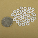 8mm Silver Plated Daisy Heishi Spacer Beads