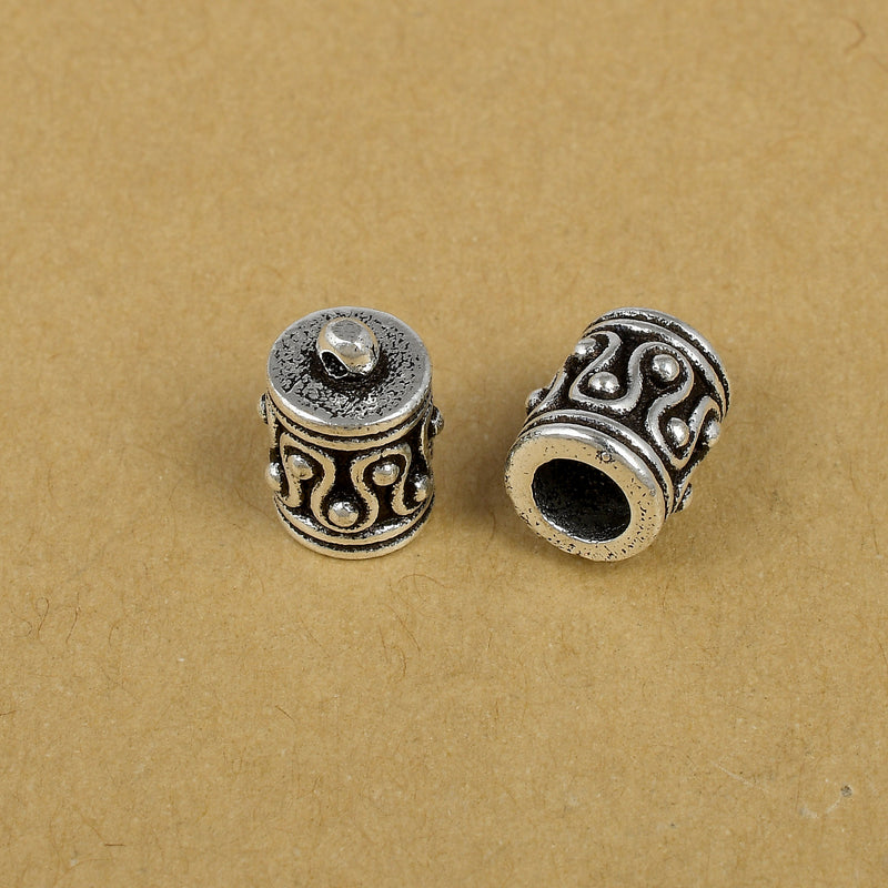 Antique Silver Kumihimo Cord End Caps For Jewelry Makings