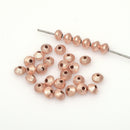 Rose Gold Bicone Saucer Beads For Jewelry Makings 