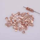 Rose Gold Plated Wavy Disc Spacer Beads - 6mm