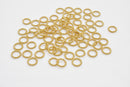 Gold Twisted Closed Connector Jump Rings For Jewelry Makings