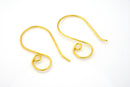 Gold Ear Wire Ear Hooks Parts For Earring Makings