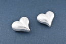 Silver Plated Heart Spacer Beads