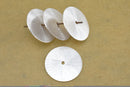 Silver Brushed Flat Spacers Heishi Disc Beads 