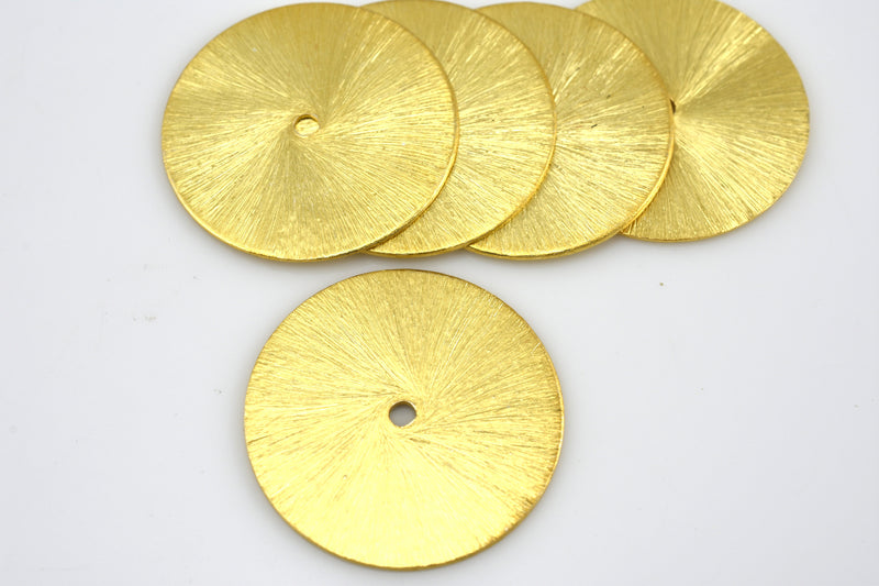 Gold Brushed Flat Spacers Heishi Disc Beads 