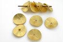 Gold Brushed  Spacers Wavy Heishi Disc Beads For Jewelry Makings