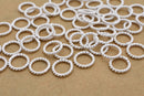 Silver Twisted Closed Jump Ring Connector Links For Jewelry Makings 