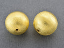 Gold Round Brushed Ball Beads For Jewelry Makings 